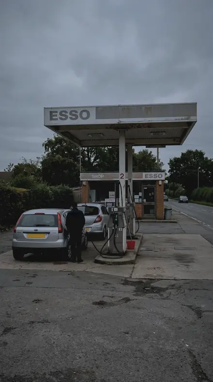Rain Streak applied to petrol station