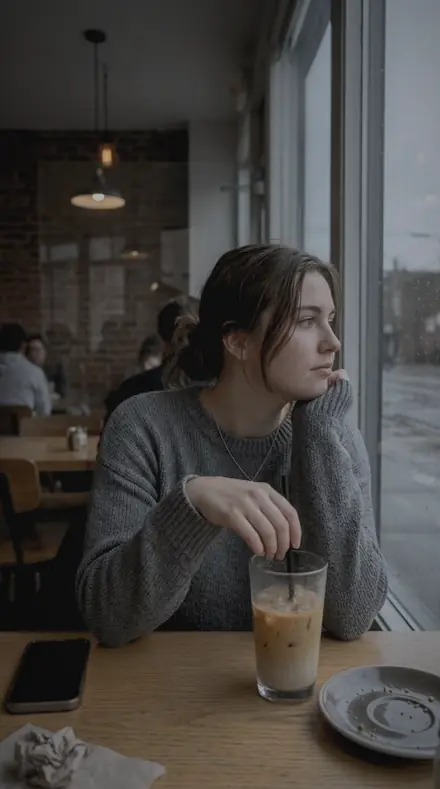 Condensation applied to cafe window