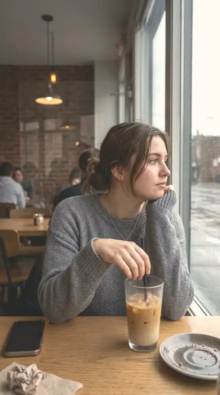Milkglass applied to Cafe window, one tap later