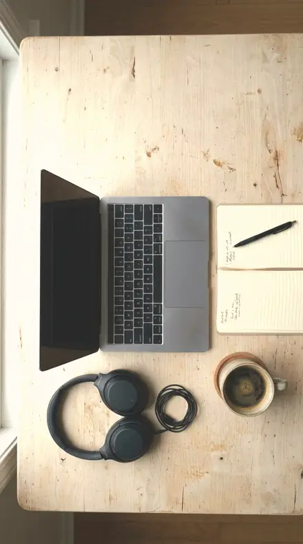 Milkglass applied to A desk that suddenly looks like content