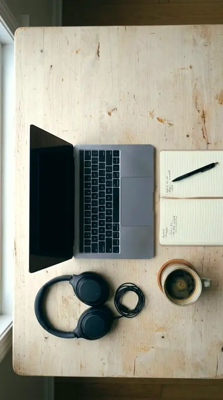 Tealstream applied to A desk that suddenly looks like content