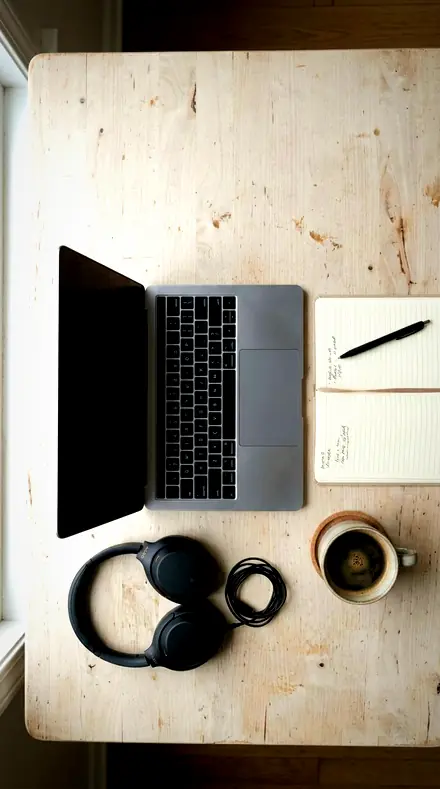 Volt Pop applied to A desk that suddenly looks like content