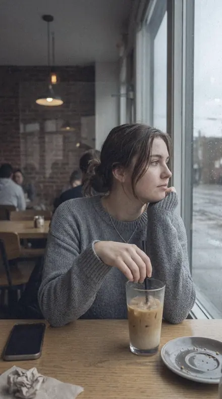 Quiet Grain applied to Cafe window, one tap later