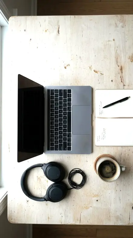 Low Signal applied to A desk that suddenly looks like content