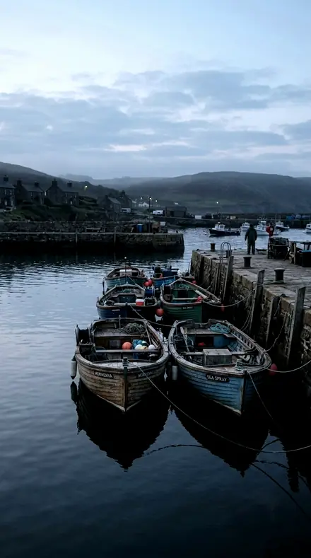Grid North applied to Morning boats, before the harbour woke.