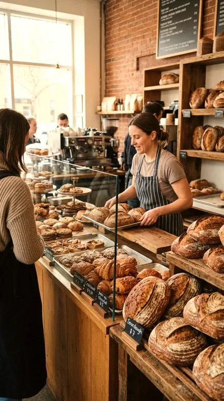 Makers Bench applied to The croissants look warm again.
