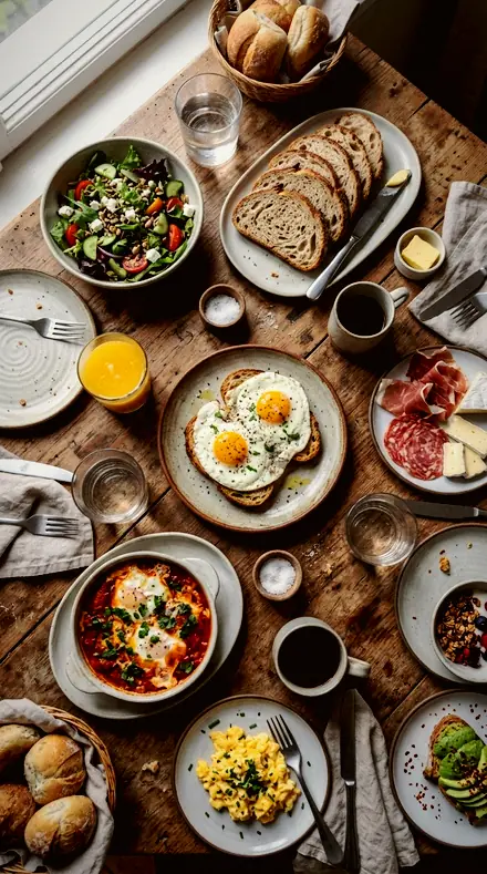 Slate Board applied to brunch table