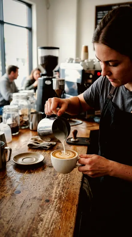 Slate Board applied to coffee pour