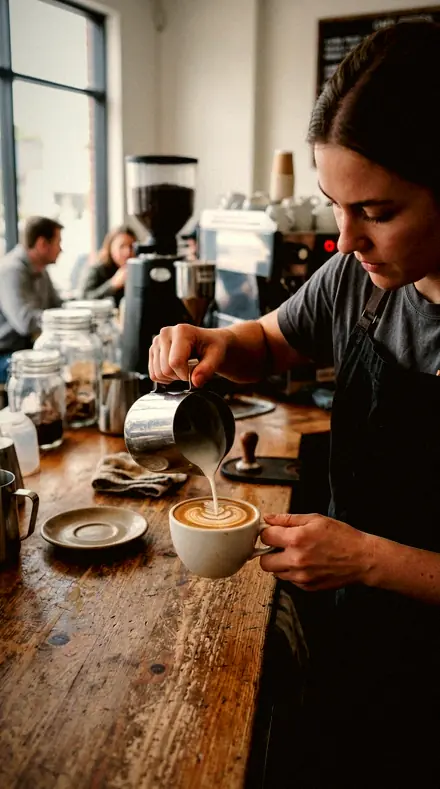 Red Wine applied to coffee pour