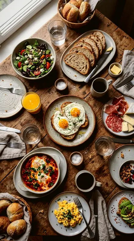 Black Skillet applied to brunch table