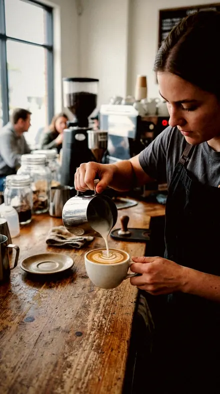 Rich Broth applied to coffee pour