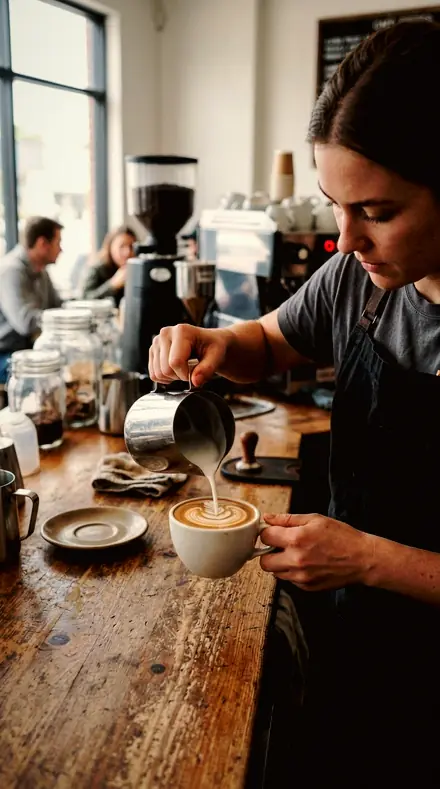 Black Stone applied to coffee pour