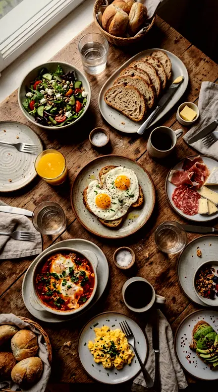 Warm Centre applied to brunch table