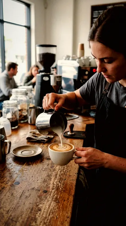 Warm Centre applied to coffee pour