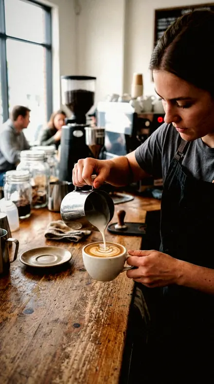 Smoked Salt applied to coffee pour