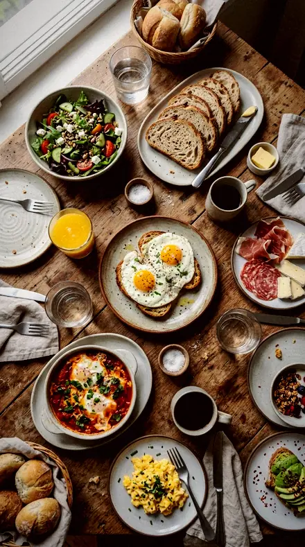 Dim Service applied to brunch table