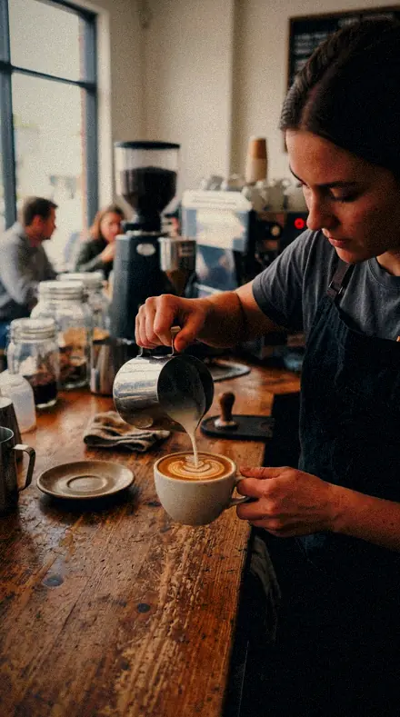 Coupe Glass applied to coffee pour