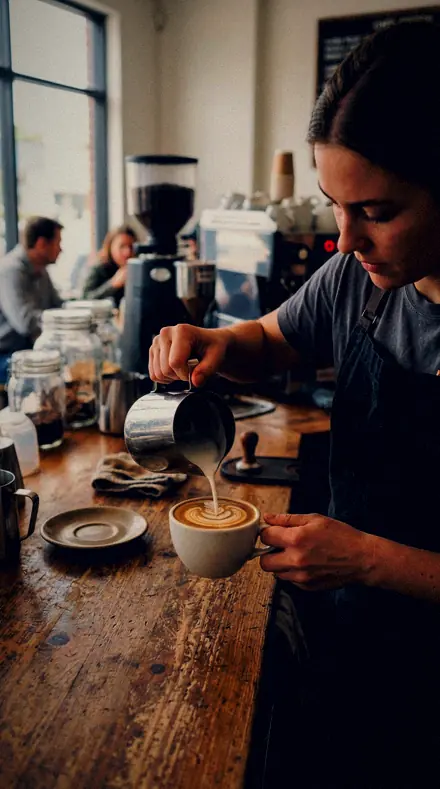 Garnish Twist applied to coffee pour