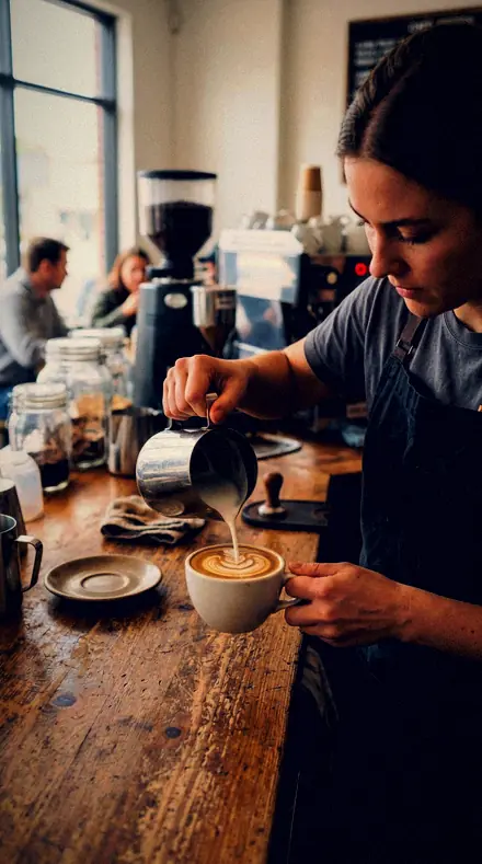 Pour Light applied to coffee pour