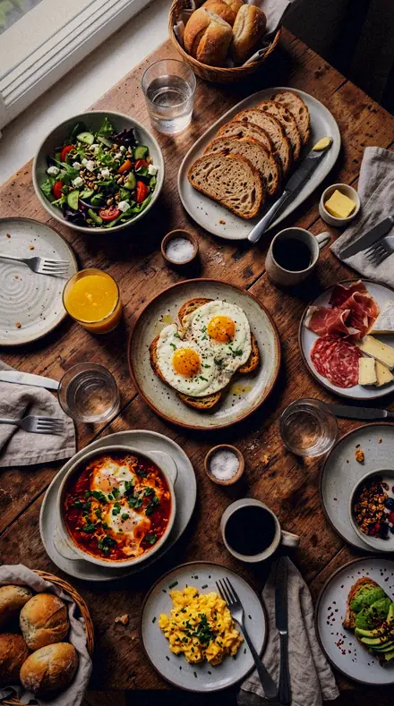 Spirit Shelf applied to brunch table