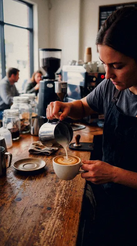 Spirit Shelf applied to coffee pour