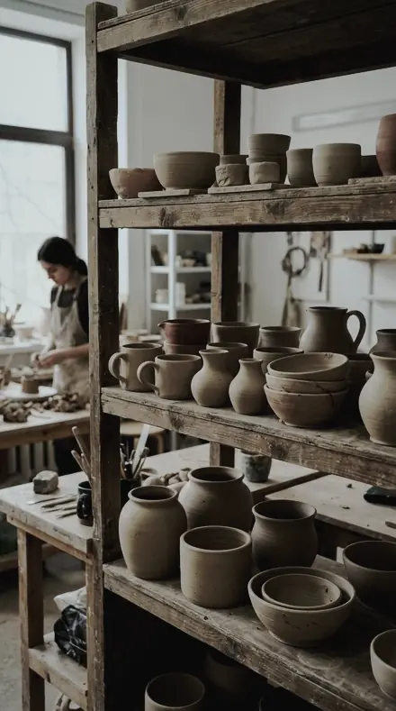 Chrome Edge applied to clay pots