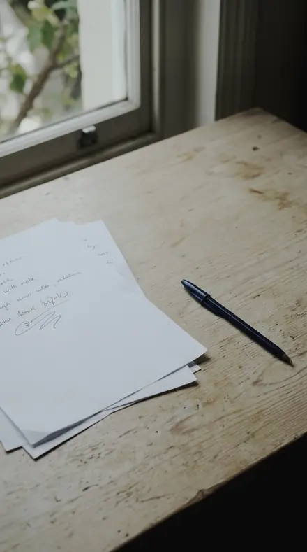Chrome Edge applied to paper desk