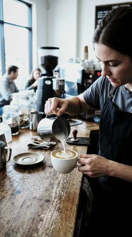 Bright Nickel applied to coffee pour