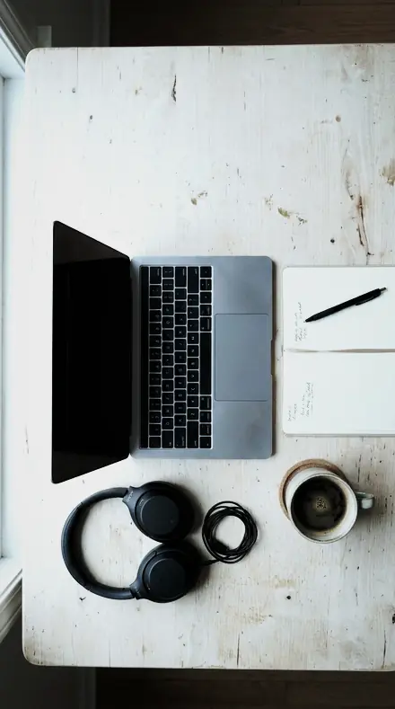 Bright Nickel applied to desk flatlay