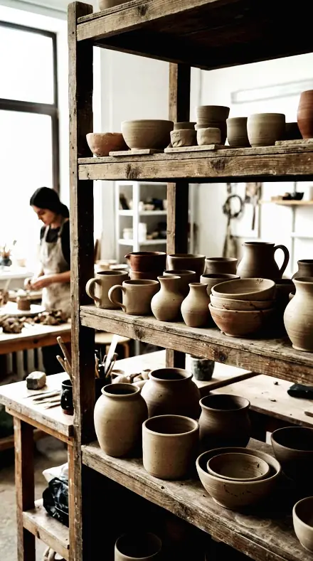 Polished Alloy applied to clay pots
