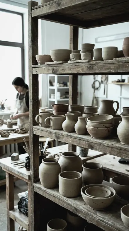 Glass & Steel applied to clay pots