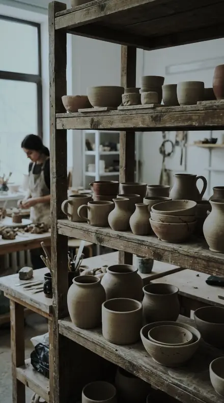 Anodised Grey applied to clay pots