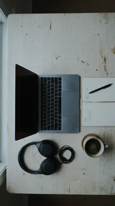 Anodised Grey applied to desk flatlay