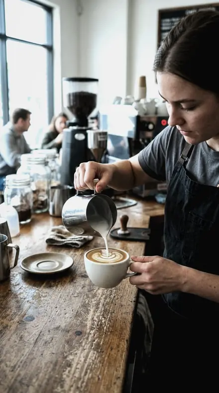 Lens Barrel applied to coffee pour