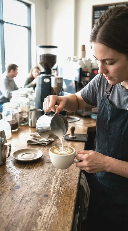 Steel Rim applied to coffee pour