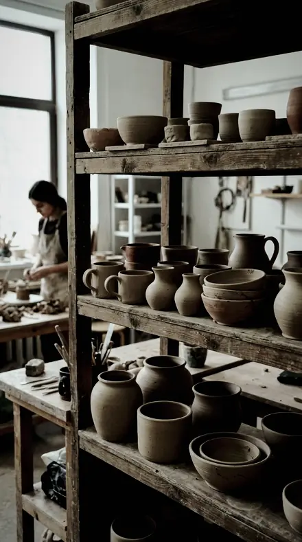 Cut Glass applied to clay pots