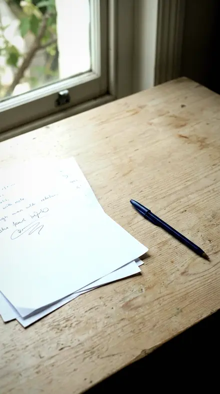 Glass Stem applied to paper desk