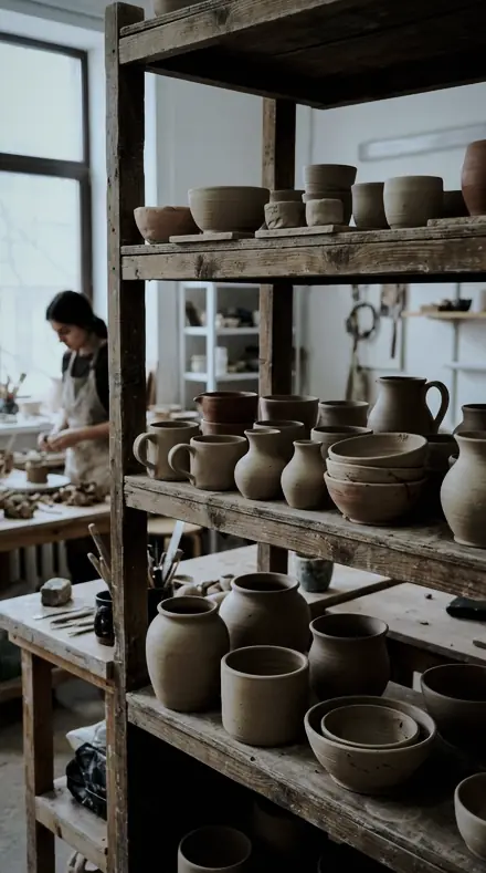 Mirror Face applied to clay pots