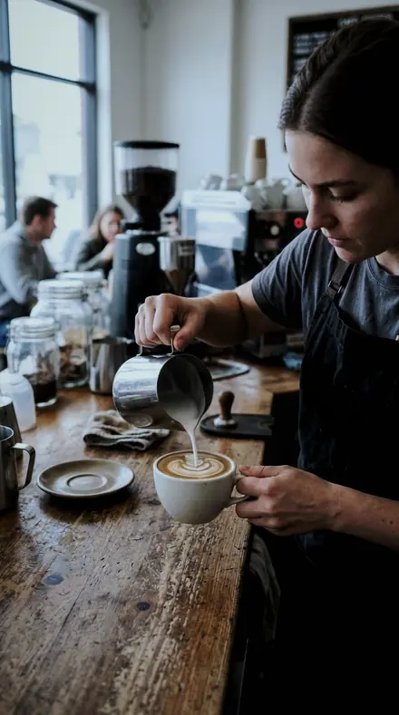 Mirror Face applied to coffee pour