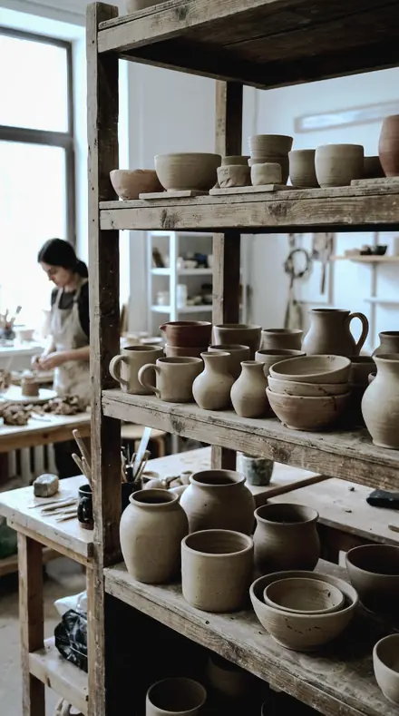 Tempered Glass applied to clay pots