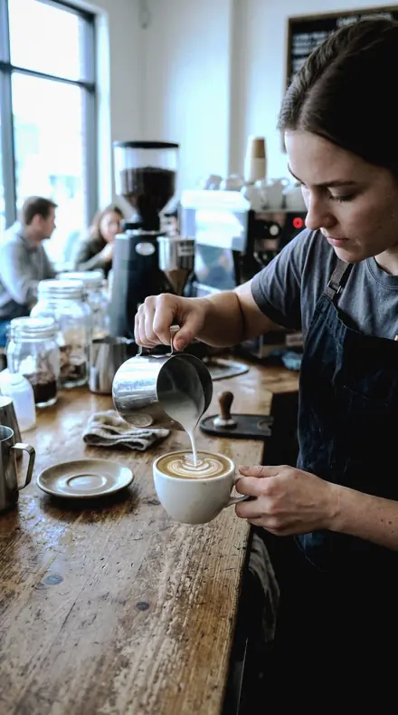 Tempered Glass applied to coffee pour