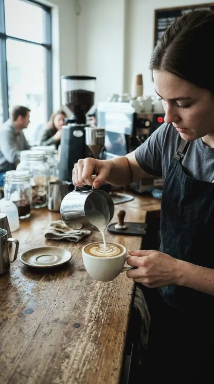 Machined Edge applied to coffee pour