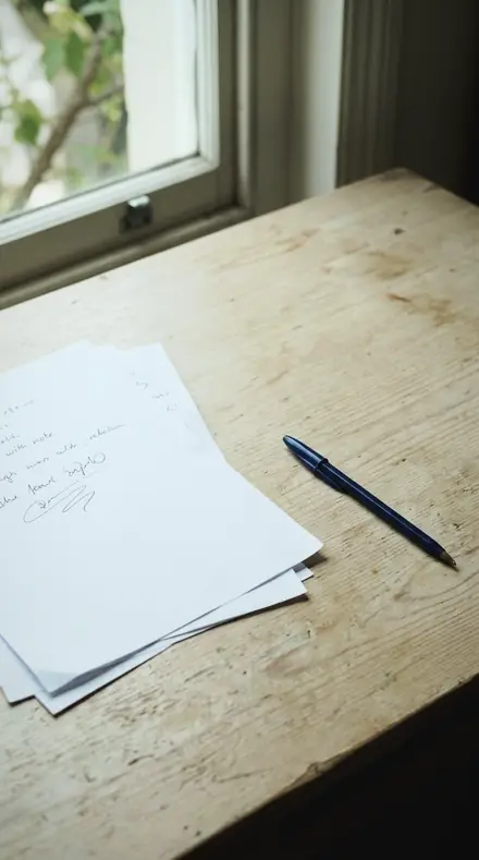 Machined Edge applied to paper desk