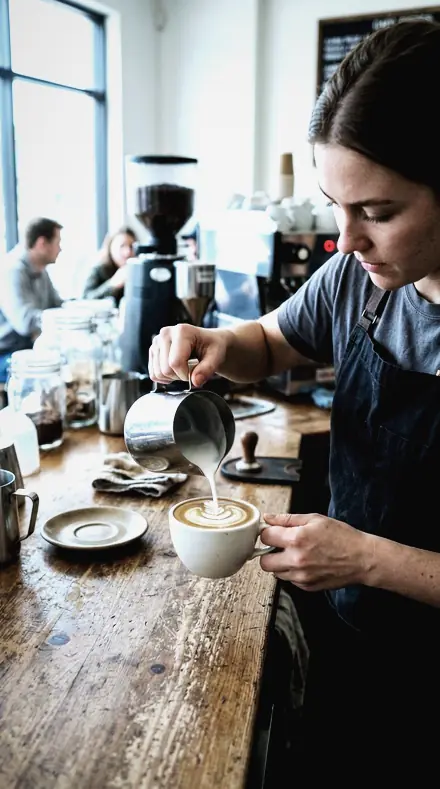 Cool Chrome applied to coffee pour