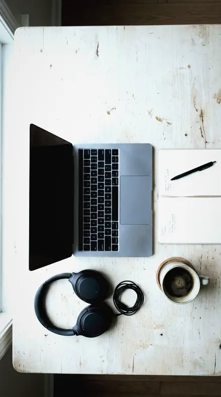 Cool Chrome applied to desk flatlay