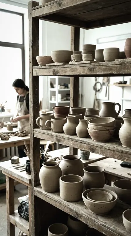 Cold Metal applied to clay pots