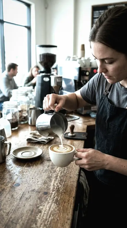 Cold Metal applied to coffee pour