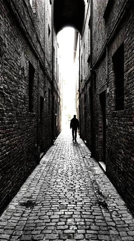 Heavy Bleach applied to alley lines