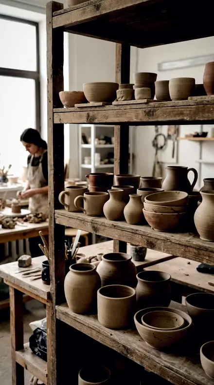 Controlled Gloss applied to clay pots