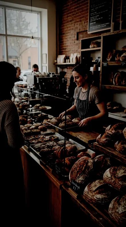 Shutter Gap applied to bakery counter